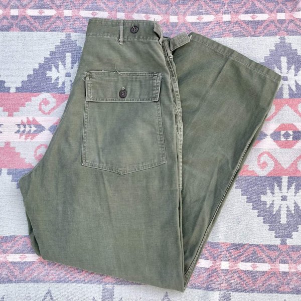 画像1: 50’s ARMY OG-107 Sateen Utility Trousers 初期型 (1)