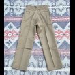 画像2: 60’s N.O.S. ARMY Cotton Khaki Chino Trousers (33x31) (2)