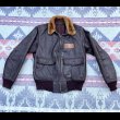 画像2: 1957’ G-1 Leather Flight Jacket (40)襟裏USNステンシル (2)