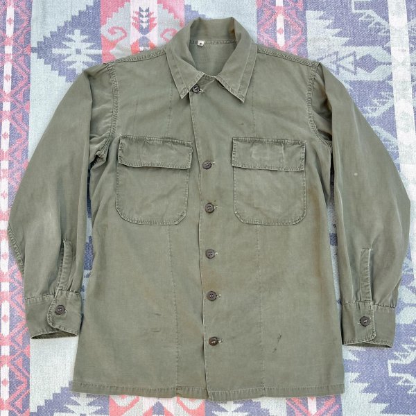 画像1: 40’s ARMY M-46 Cotton Poplin Shirt Spec;PQD-575 (1)