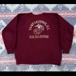 画像: 60’s USMC Flock Print Sweat Shirt (L) Excellent