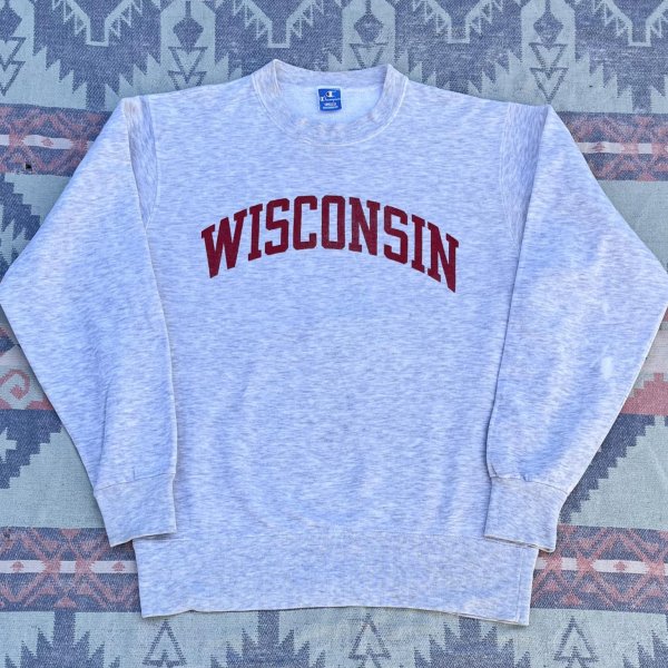 画像1: 90’s Champion Sweat Shirt  "WISCONSIN"(XL) (1)