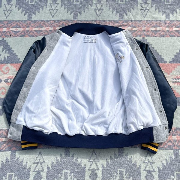 画像4: ARTEX US NAVY Fleece Varsity Jacket (4)