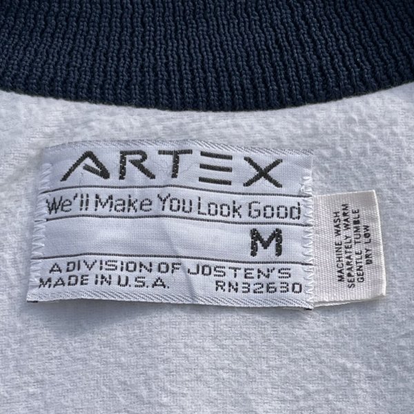 画像3: ARTEX US NAVY Fleece Varsity Jacket (3)