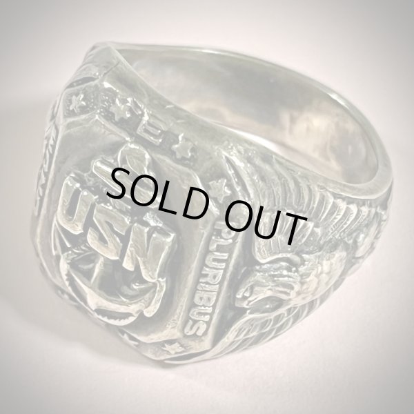画像1: 1940’s~USN (US NAVY) Sterling Silver Ring (1)