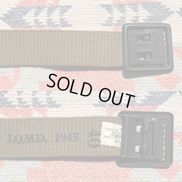 画像3: 1945’ Dead Stock JQMD US Armed Force Cotton Web Belt (3)