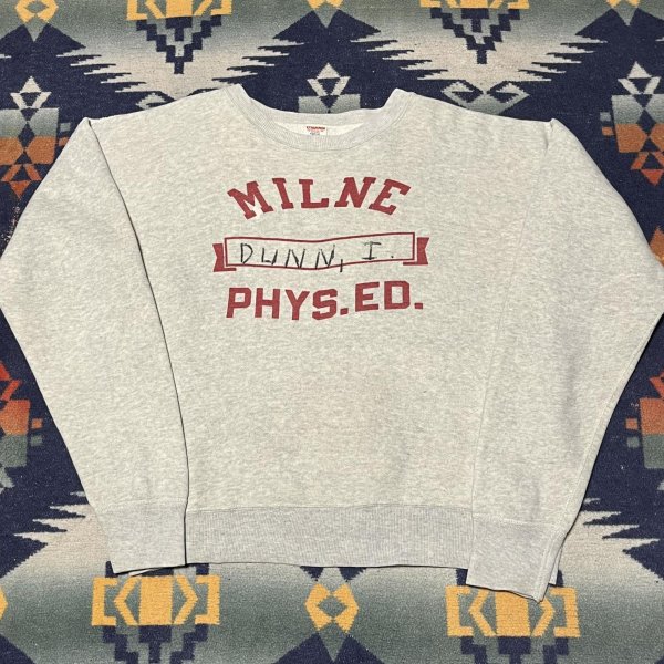 画像1: 60’s Champion Running Man Tag Water Print Sweat Shirt (1)