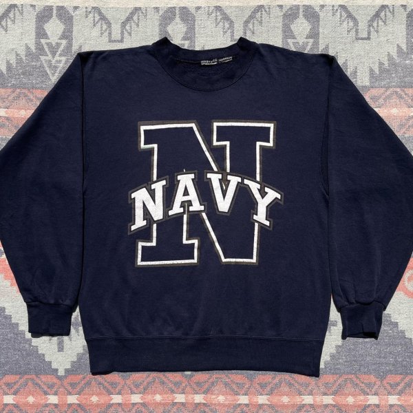 画像1: 80’s 90’s US NAVY Sweat Shirt (L) (1)