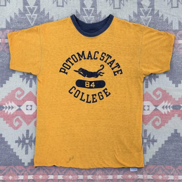 画像1: 70’s Champion バータグ 4段プリント入り ダブルフェース Tee (1)