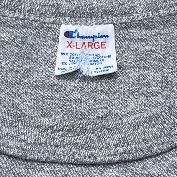 画像2: 80’s Champion 霜降りグレーの無地 88/12 T-Shirtです。 (2)