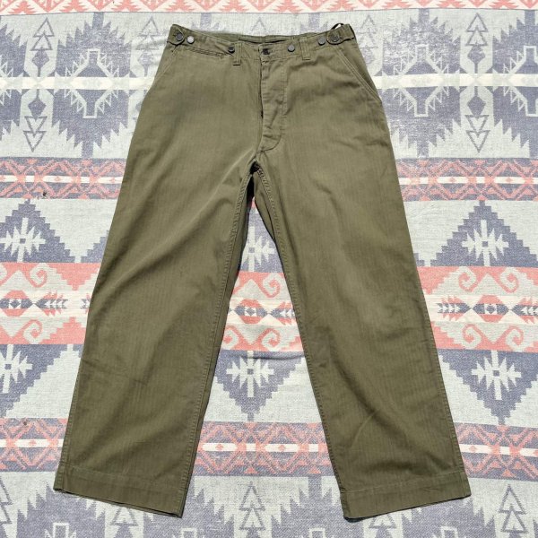 画像2: WW2 ARMY M-1943 Cotton "HBT" Field Trousers (2)