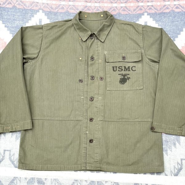 画像2: 40’s WW2 USMC P-44 HBT Jacket (38) Excellent+  (2)