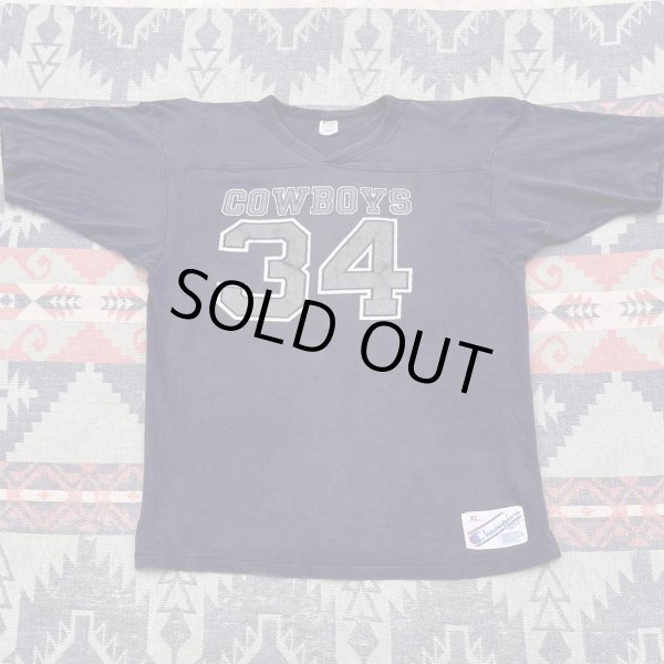 画像1:  ﻿ 80’s  Champion Cowboys 34(Dallas Cowboys)Football T Shirt (1)
