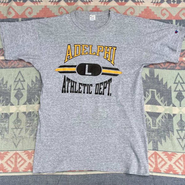 画像1: 80’s  Champion Adelphi University 霜降り88/12 Tee (1)