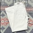 画像1: 30’s Dead Stock USN Lace Back White Cotton Sailor Pants(W32~33) (1)