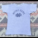 画像: 70’s Champion 染み込み "NOTRE DAME" 青杢 88/12 Tee (L)