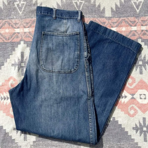 画像1: 1940’s US NAVY Denim Trousers (1)