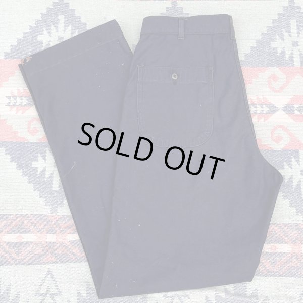 画像1: 70’s US NAVY Utility Trousers "Dark Blue" (1)