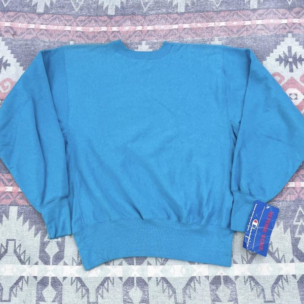 画像1: 90’s "N.O.S." Champion Reverse Weave 無地 Sweat Shirt (L) (1)