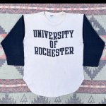 画像:  1970’s~Champion "University of Rochester" 3段染み込みプリント Baseball Tee