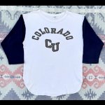 画像: 70’s~Champion "CU" Baseball Tee(Large) 染み込みプリント