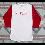 画像: 1970’s~Champion ブルーバータグの染み込みプリントBaseball T Shirt