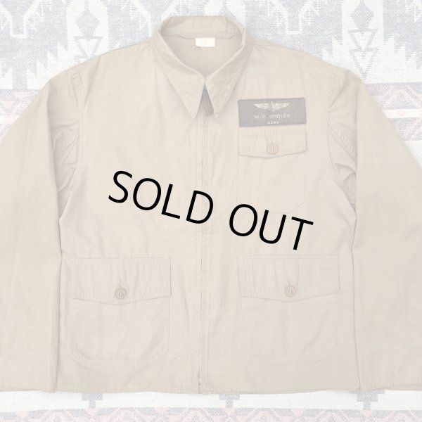 画像1: WW2 US NAVY/USMC Summer Cotton Flight Jacket M-421A(42) (1)