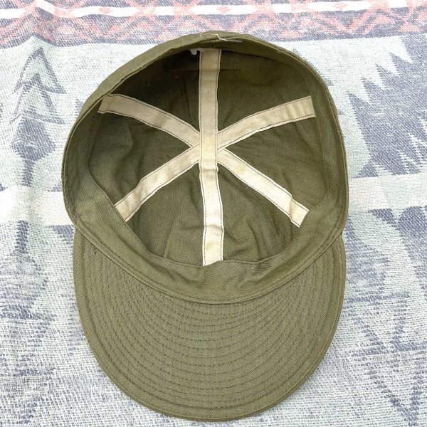 画像7: WWII AAF A-3 HBT Mechanic Cap Excellent Condition (7.1/8) (7)