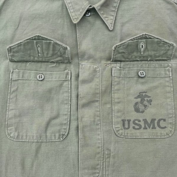 画像6: 50’s USMC P-56(P-58)Cotton Sateen Utility Shirt/Jacket (L相当サイズ) (6)