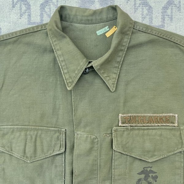 画像5: 50’s USMC P-56(P-58)Cotton Sateen Utility Shirt/Jacket (L相当サイズ) (5)