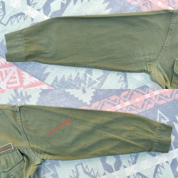 画像14: 50’s USMC P-56(P-58)Cotton Sateen Utility Shirt/Jacket (L相当サイズ) (14)