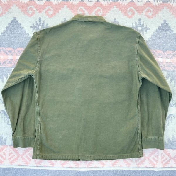 画像2: 50’s USMC P-56(P-58)Cotton Sateen Utility Shirt/Jacket (L相当サイズ) (2)