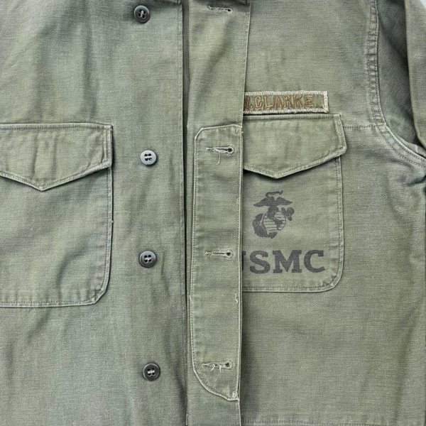 画像7: 50’s USMC P-56(P-58)Cotton Sateen Utility Shirt/Jacket (L相当サイズ) (7)