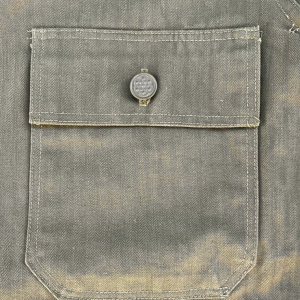 画像2: 40’s~HBT Utility Shirt. Dead Stock or One Wash Mint Condition！ (2)
